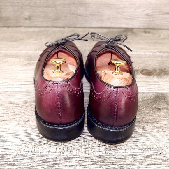 * NIB * $530 Allen Edmonds HANCOCK Independence 7.5 D Burgundy * add $15 Trees - Picture 8 of 13